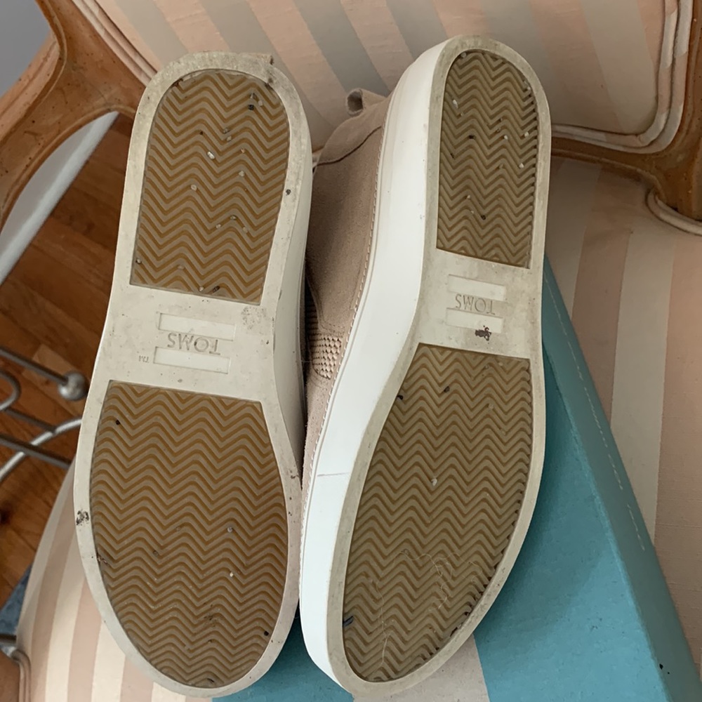 TOMS BRYCE tan suede booties sneakers shoes size 9 - Picture 8 of 12